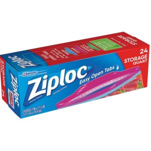 Ziploc Bag Storage Quart 24stk