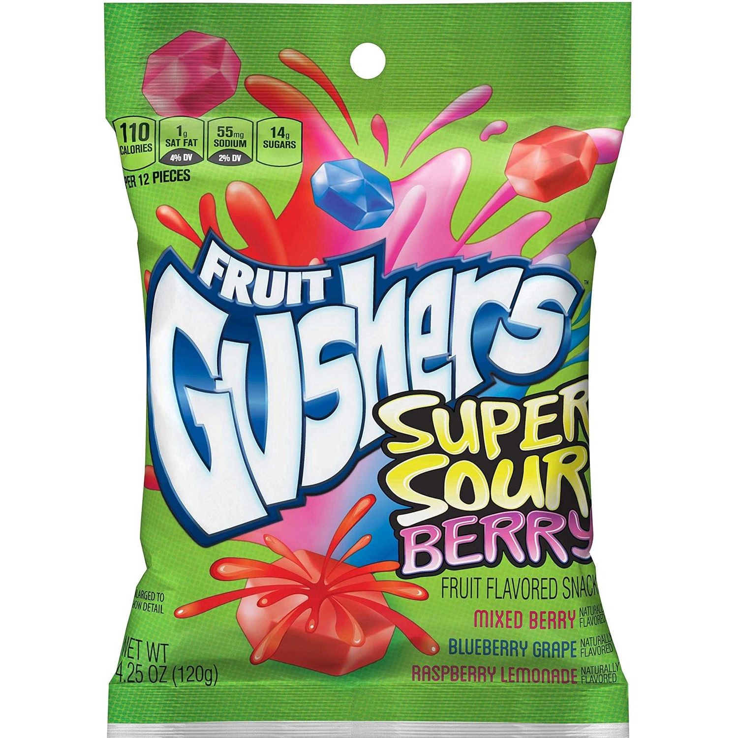 Fruit Gushers Super Sour Berry 120g